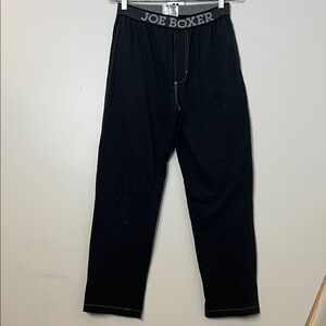 Joe Boxer Black Men's Jogger Sweatpants with Logo Waistband